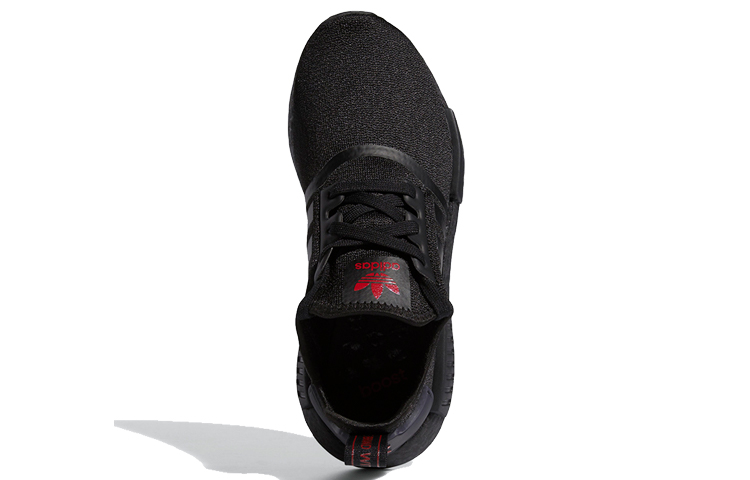 Женские кроссовки adidas NMD_R1 (черно-красные) — 黑/猩红 — фото 5