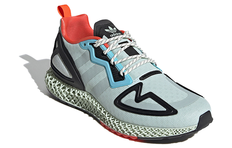 Кроссовки adidas originals ZX 2K 4D "Dash Green" (мятные) — фото 2