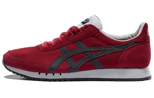 Onitsuka Tiger Dualio Cushioning Slip Resistant Abrasion Resistant Low top Casual Shoes Unisex Red Black