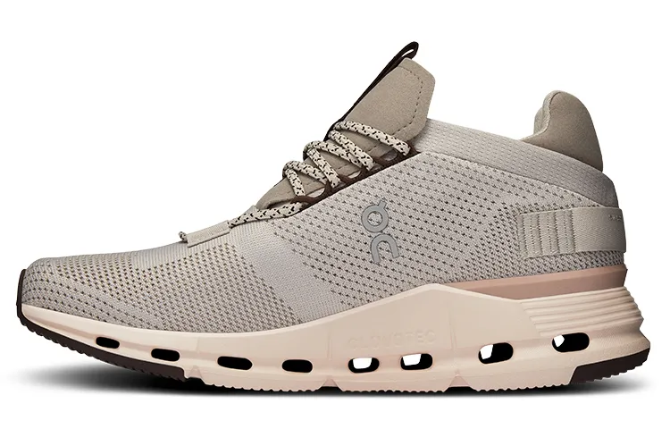 On Cloudnova Slip Resistant Slip Resistant Low top Casual Shoes Women's Pearl White Shell Pink