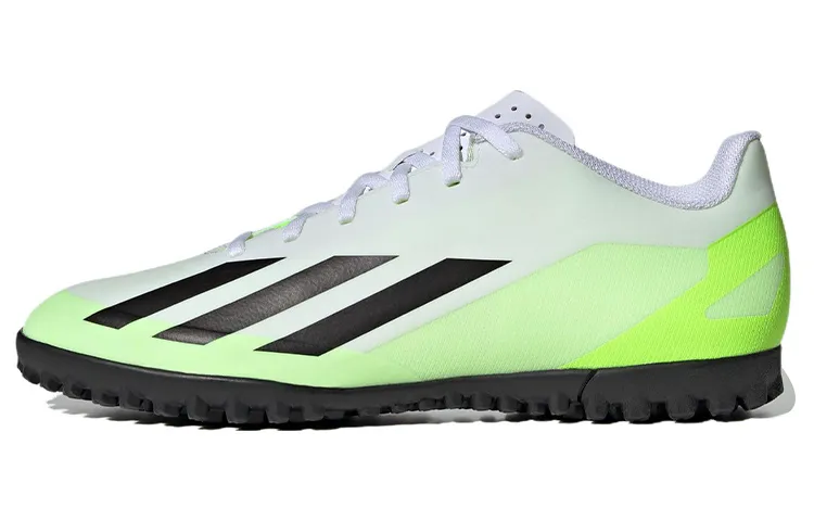 Adidas X Crazyfast.4 TF Turf PU Synthetic Leather Soccer Shoes Unisex Black White Green