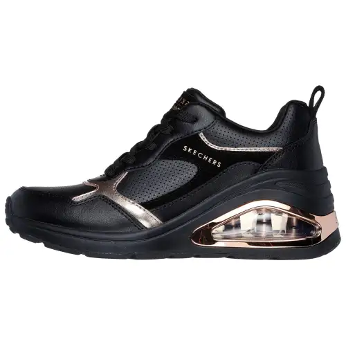 Skechers Uno Abrasion Resistant Low top Casual Shoes Women's Black