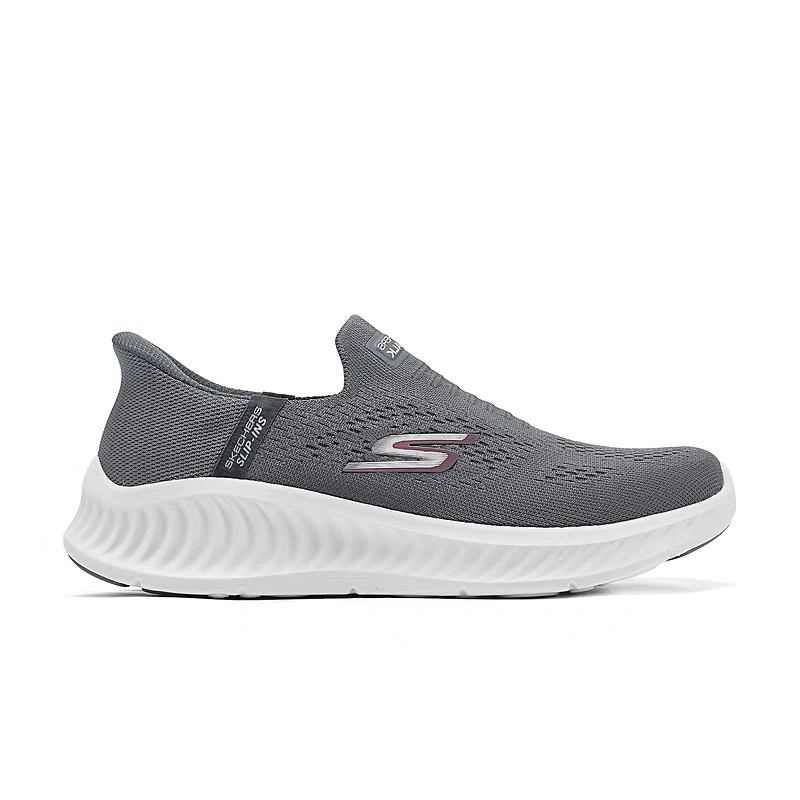 Skechers MEN’S GO WALK Fabric Comfortable Abrasion Resistant Breathable Low top Casual Shoes Men’s Gray
