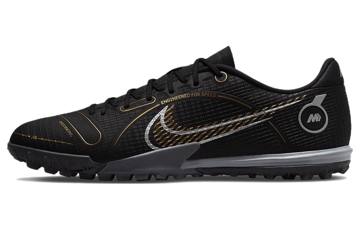 Nike Mercurial Vapor 14 Academy TF (glue spikes) shock-absorbing, non-slip, wear-resistant and lightweight football shoes, men's black