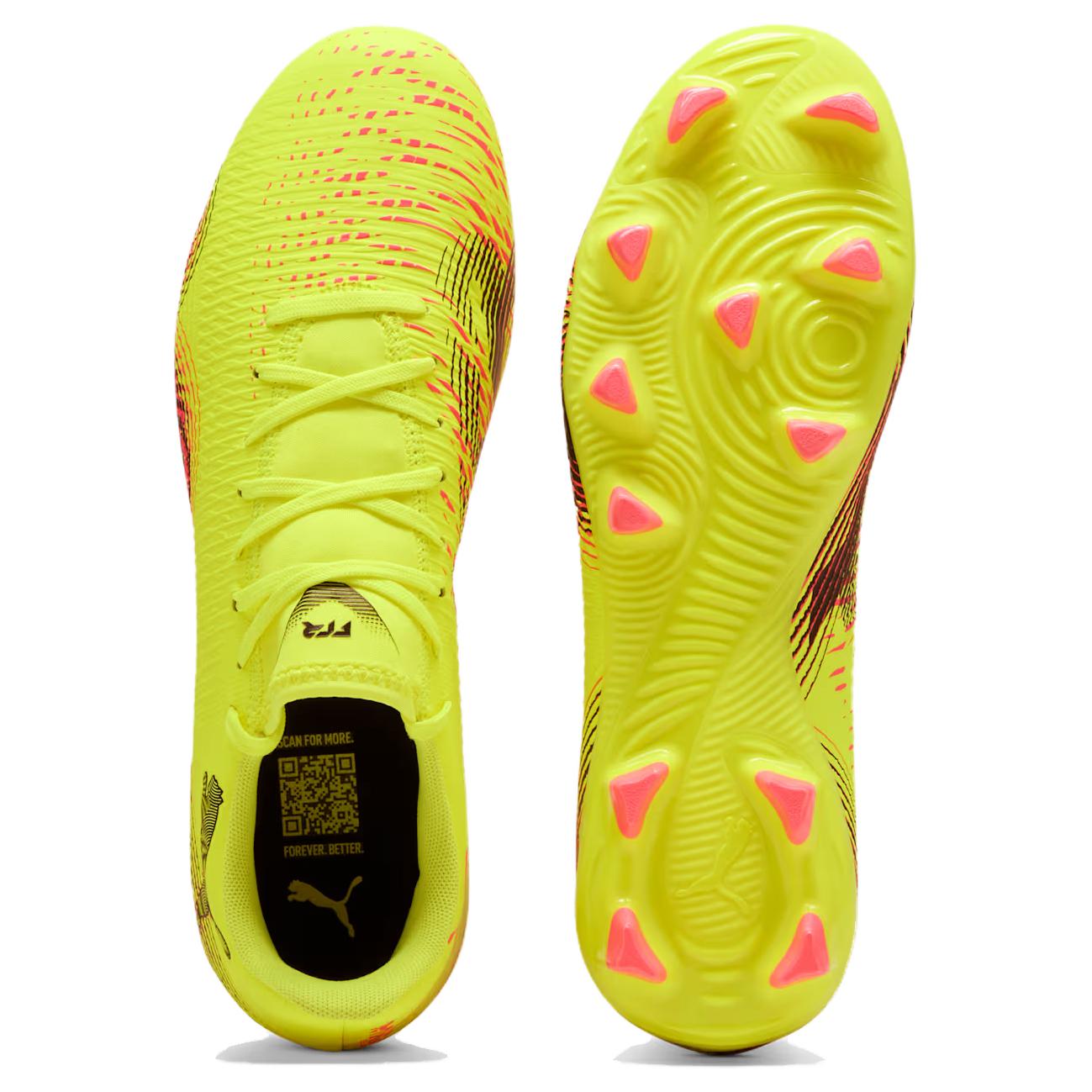 PUMA FUTURE 8 Artificial Turf Abrasion Resistant Soccer Shoes Unisex Yellow Black