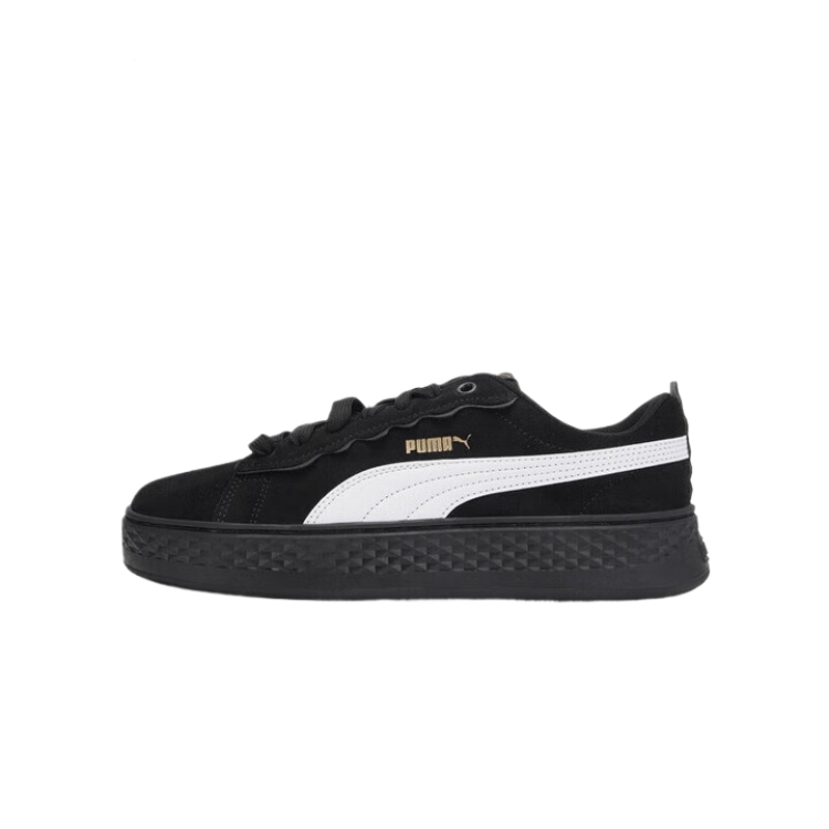Женские кеды PUMA Smash Platform Scallop (черные)