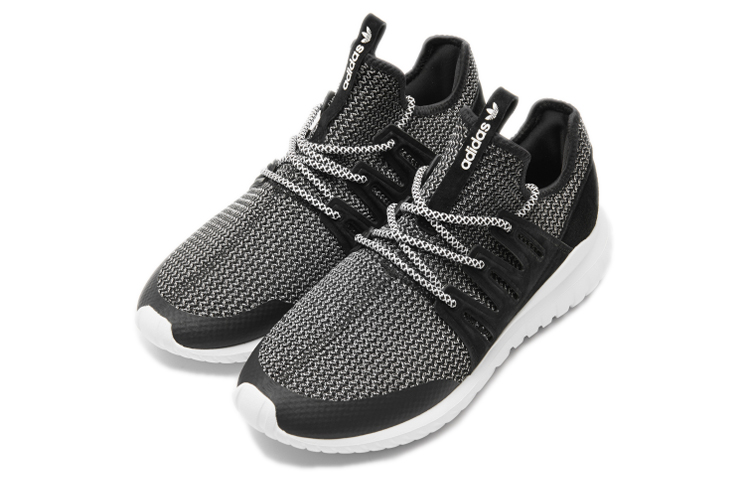 Кроссовки adidas originals Tubular Radial (черно-белые) — Чёрный / белый — фото 3