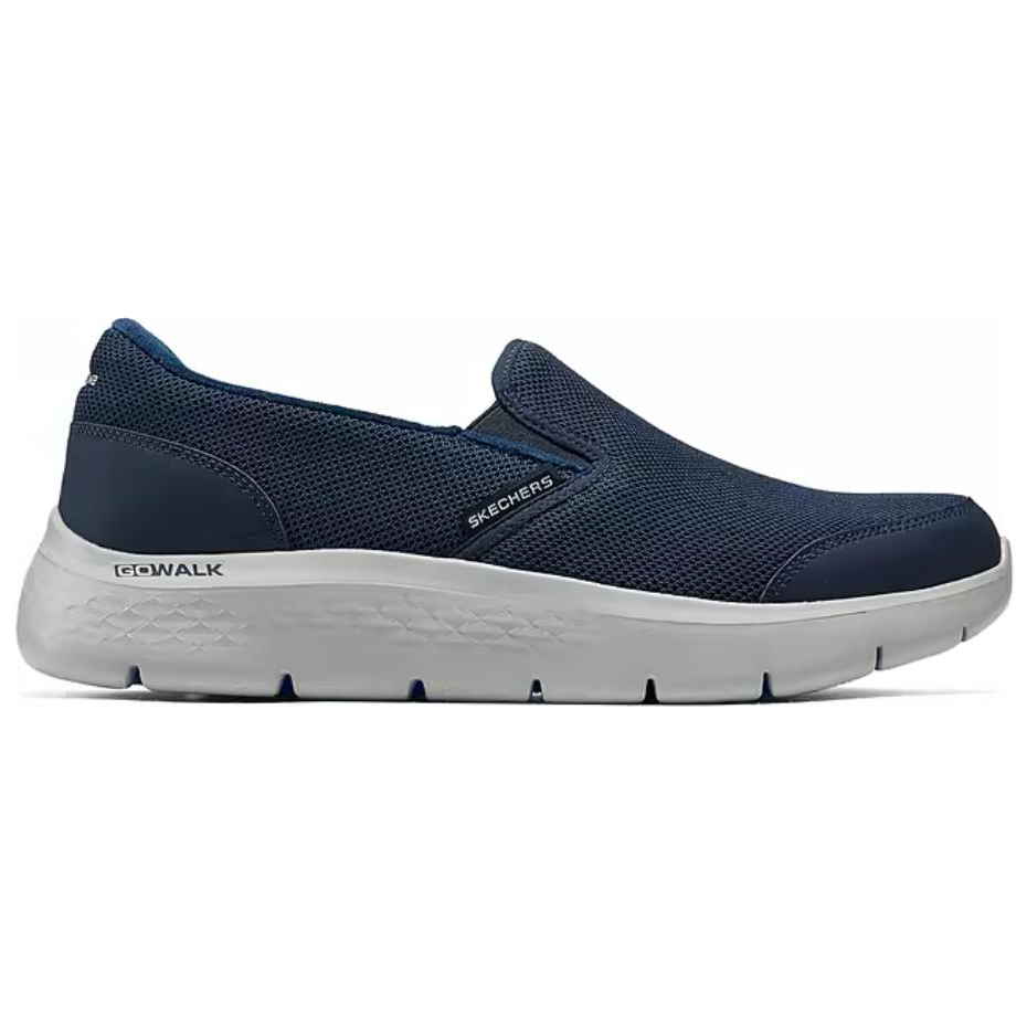 Skechers Go Walk Fle Textile, Synthetic Leather Breathable Thermal Low top Casual Shoes Men’s Marine Blue