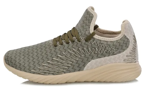 Li Ning Tide Casual Shoes Unisex Low Top Lime Gray