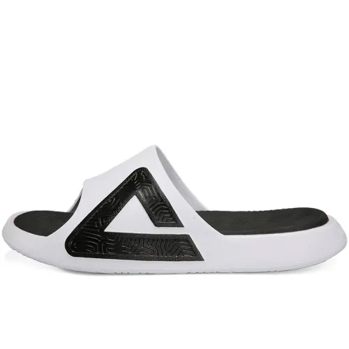 PEAK Statistic Sandals Quiet Slip Resistant Abrasion Resistant Slide Slippers Women's White Black