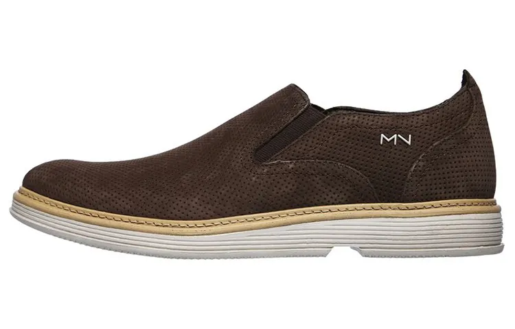 Skechers MARK NASON Leather Sports Low top Casual Shoes Men's Dark Brown