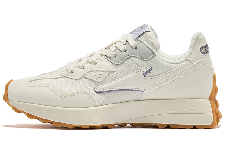 Hongxing Erke fabric, comfortable and breathable, wear-resistant and non-slip, low-top casual sports shoes, women's model, oak bud white catkin purple
