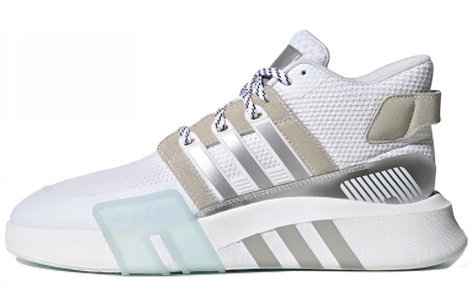 Кроссовки adidas Originals Eqt Bask Adv V2 (бело-серо-серебристые)