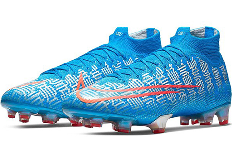 Мужские бутсы Nike Mercurial Superfly 7 13 Elite CR7 C FG (синие) — фото 3