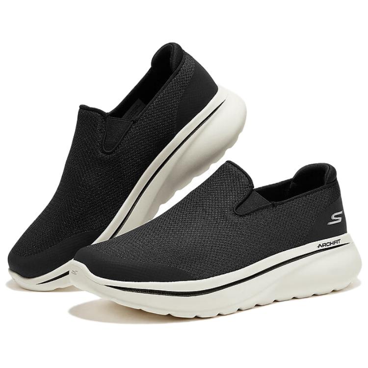 Skechers Abrasion Resistant Support Height Increasing Low top Casual Shoes Men’s Black White