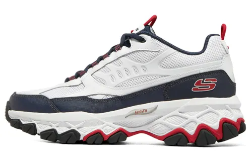 Skechers ARCH FIT AKHIDIME Low top Casual Shoes Men's White Blue