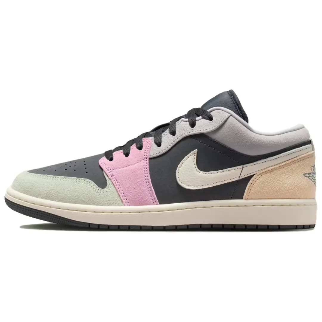 Jordan Air Jordan 1 Low top Vintage Basketball Shoes Men's Pink Black