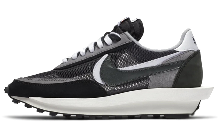 Sacai x Nike LDWaffle Waffle Deconstruction Comfortable Sports Low Top Lifestyle Casual Shoes Men and Women Black and White