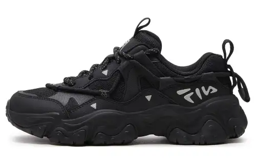 FILA Cat Paw 5 Cat Paw 5.0 Breathable Lightweight Height Increasing Low top Casual Shoes Women's Black