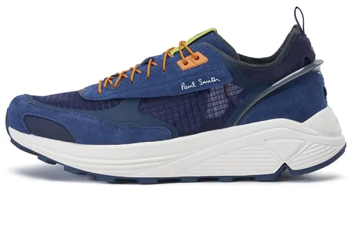 DESCENTE X Paul Smith Collection Slip Resistant Abrasion Resistant Low top Casual Shoes Men's Navy Blue