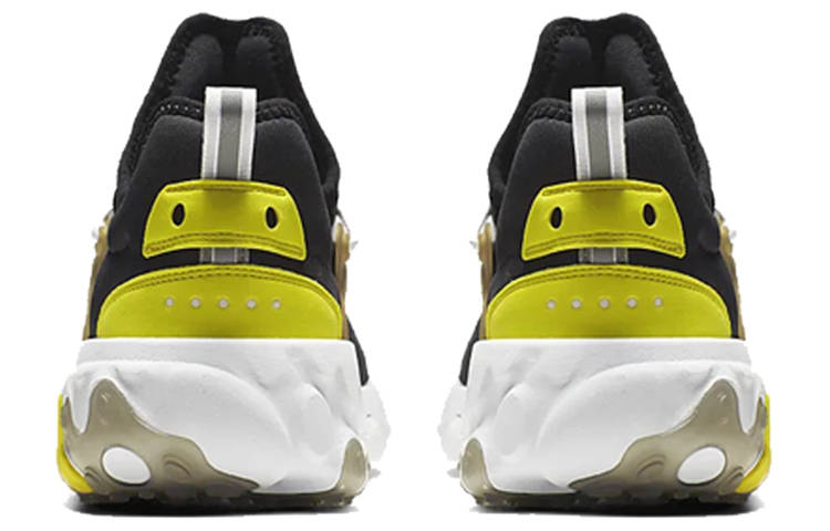 Мужские кроссовки Nike React Presto (черно-желтые) — фото 4