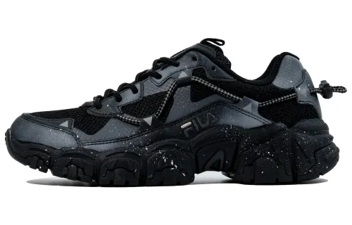 FILA Fluid Stars Dark Tide Synthetic Leather Minimalist Fashion Abrasion Resistant Abrasion Resistant Low top