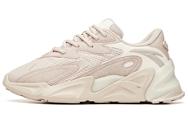 Anta Pulse Textile, Synthetic Leather Non Slip And Waterproof Breathable Low top Casual Shoes Women's Lotus Gray