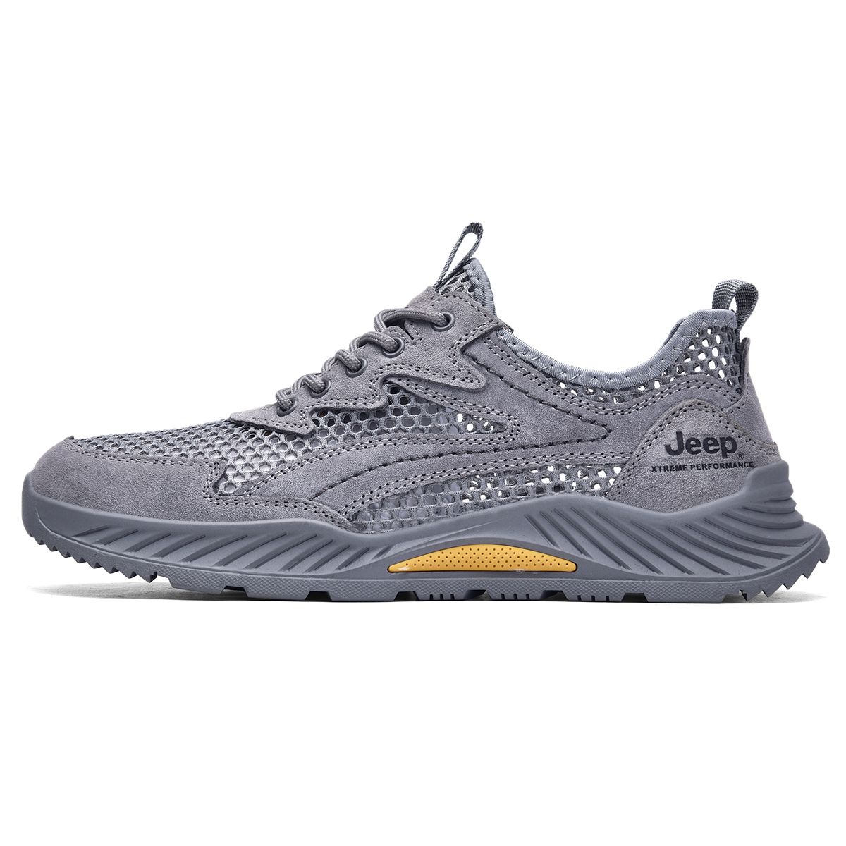 Jeep Textile, Pigskin Low top Casual Shoes Men's Gray