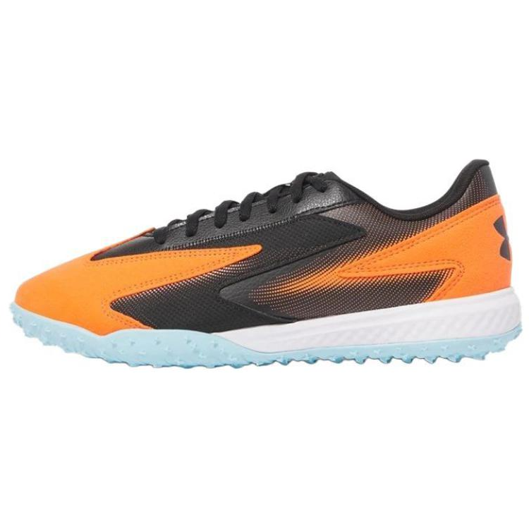 Under Armour TF Turf Abrasion Resistant Abrasion Resistant Soccer Shoes Unisex Black Orange