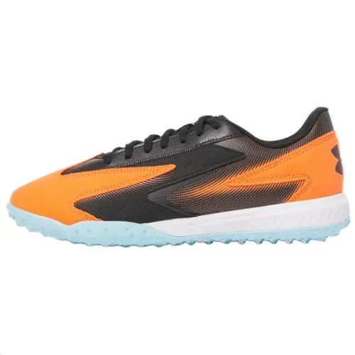 Under Armour TF Turf Abrasion Resistant Abrasion Resistant Soccer Shoes Unisex Black Orange