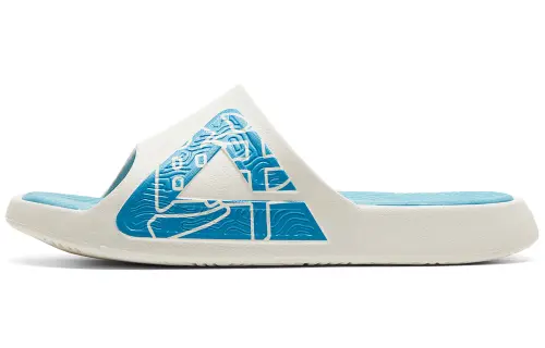 PEAK Tai Ji1.0 Slide Slippers Men's Ecru Graphite Blue