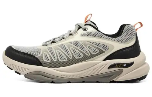 Skechers Arch Fit Calvera Textile, Leather Low top Sports Casual Shoes Men's Light Gray