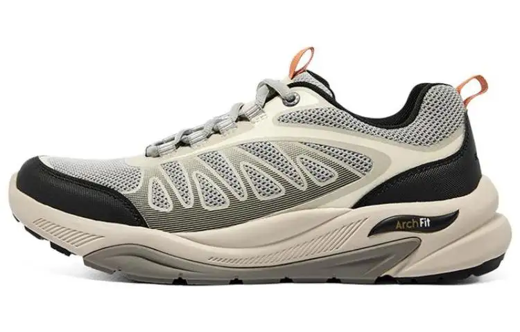 Skechers Arch Fit Calvera Textile, Leather Low top Sports Casual Shoes Men's Light Gray