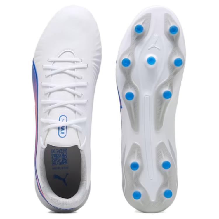 PUMA KING MATCH AG Artificial Ground FG Firm Ground Soccer Shoes Men’s White Blue