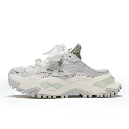 FILA FUSION Bianco Textile, Synthetic Leather Low top Casual Shoes Women's White Gray