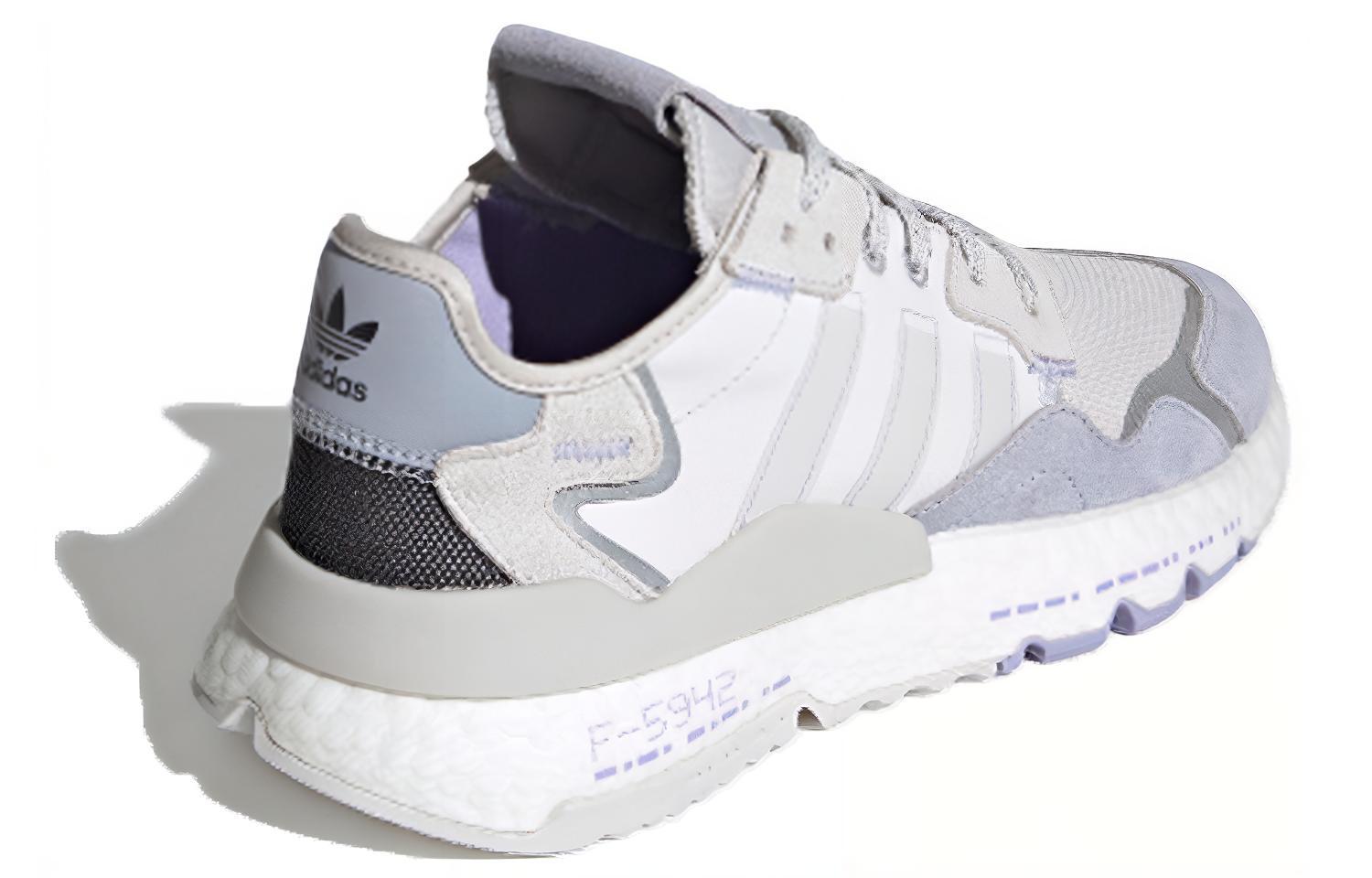 Женские кроссовки adidas originals Nite Jogger (серые / белые) — Серый / белый — фото 4