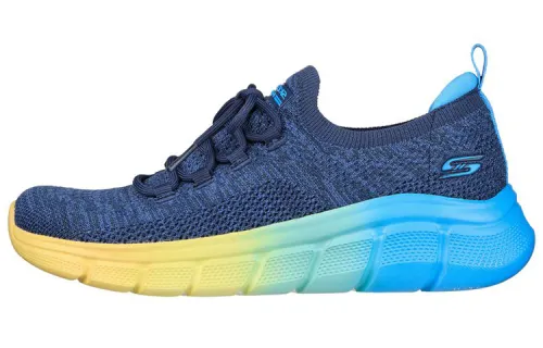 Skechers BOBS B FLEX Fabric Low top Casual Shoes Women's Blue Yellow