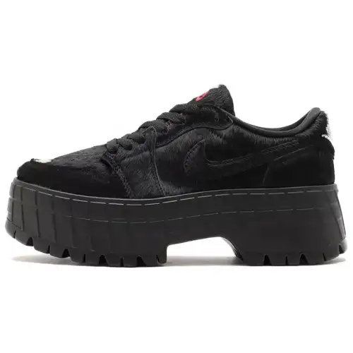 Jordan 1 Low Brooklyn Black Gym Red Women's