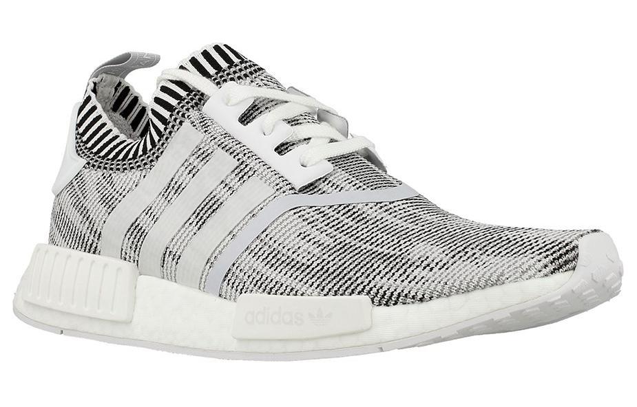 Кроссовки adidas originals NMD_R1 (бело-черные) — Белый / чёрный — фото 3