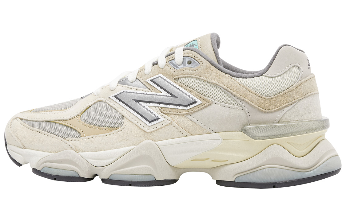 New Balance NB 9060 Fabric Leather \"Sea Salt\" Retro Sports Versatile Low-top Life Casual Shoes Same Style for Men and Women Light Gray Valentine's Day Special Gift Box Edition