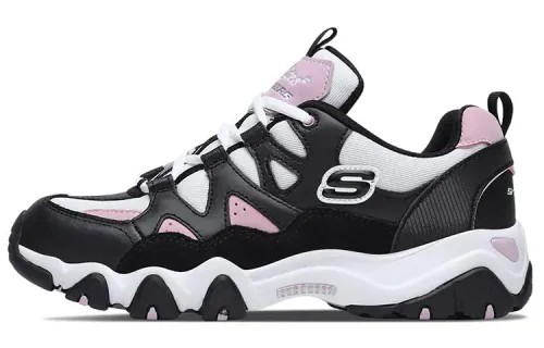Skechers D'Lites 2.0 Low Top Running Shoes Black/Pink/White Women's