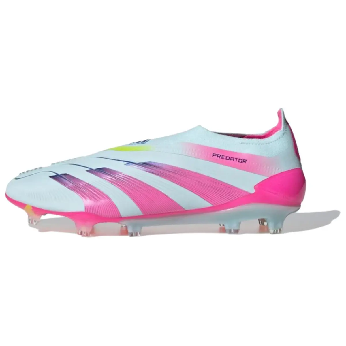 Adidas PREDATOR ELITE FG Firm Ground Natural Grass Soccer Shoes Unisex Pink Blue Yellow