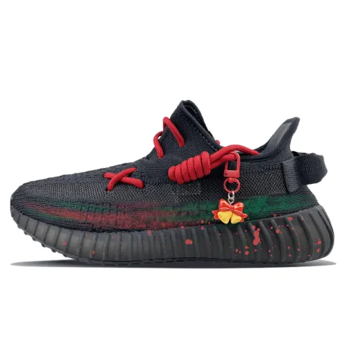 Adidas Originals Yeezy Boost 350 V2 Slip Resistant Slip Resistant Low top Casual Shoes Unisex Black Red