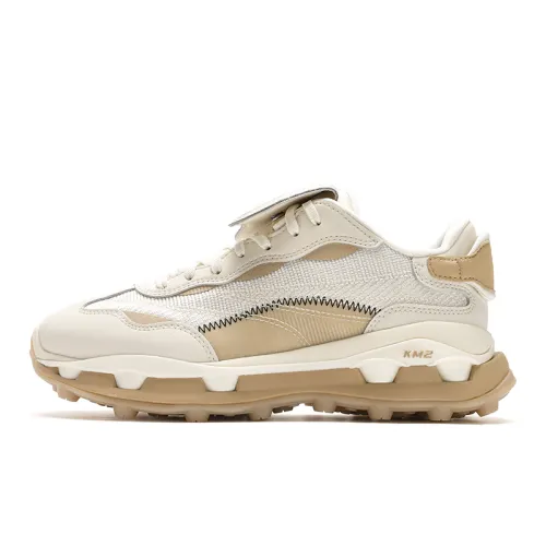 FILA KM2 Abrasion Resistant Low top Casual Shoes Women's White Brown
