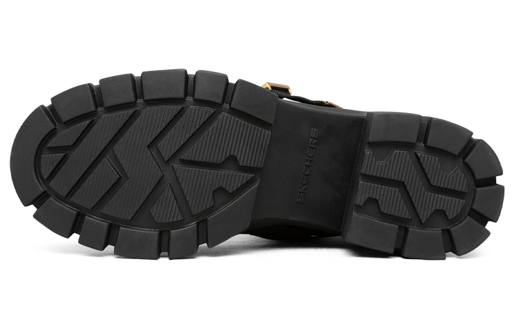 Женские ботинки Skechers Top Notch (черно-золотые) — Чёрный / золотой — фото 6