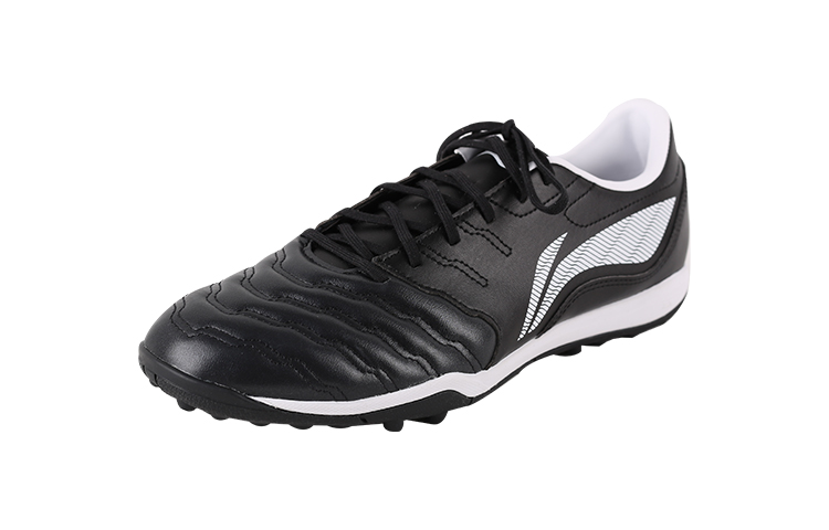 Li Ning TF Turf Cushioning Slip Resistant Abrasion Resistant Soccer Shoes Men’s Black