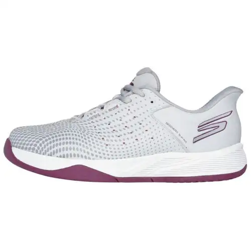 Skechers Viper Court Reload Comfortable And Breathable Low top Casual Shoes Women's Gray