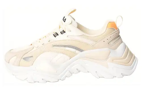 FILA Interation Light Abrasion Resistant Abrasion Resistant Low top Casual Shoes Unisex Beige Yellow