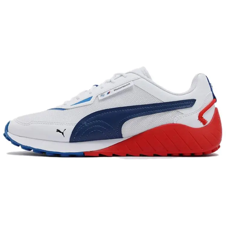PUMA Bmw Mms Low top Casual Shoes Unisex White Red
