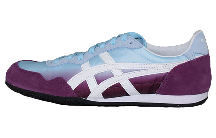 Onitsuka Tiger Serrano Cushioning Slip Resistant Abrasion Resistant Low top Casual Shoes Women's Purple Blue